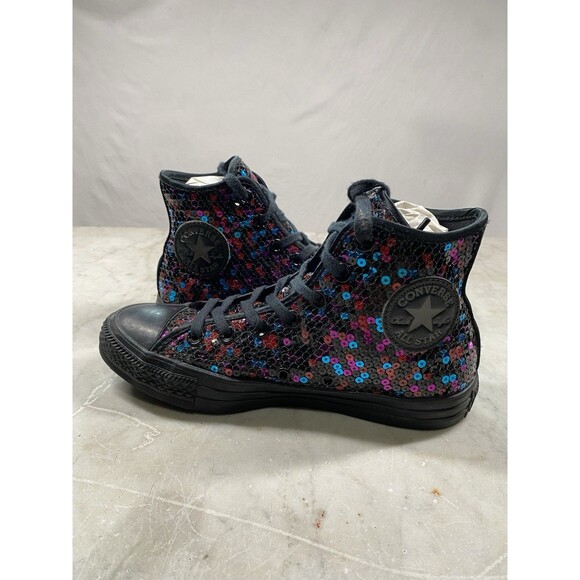 Converse All Star Sequin Hi Top Women’s 7 EUC - Picture 5 of 9